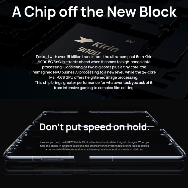 Quad Cameras, Face ID & Side Fingerprint Identification, 4500mAh Battery, 8.0 inch Inner Screen + 6.45 inch Outer Screen, HarmonyOS 2.0 Kirin 9000 5G Octa Core up to 3.13GHz, Network: 5G, OTG, NFC, Not Support Google Play, Leather 12GB+512GB Quad Cameras, Face ID & Side Fingerprint Identification, 4500mAh Battery, 8.0 inch Inner Screen + 6.45 inch Outer Screen, HarmonyOS 2.0 Kirin 9000 5G Octa Core up to 3.13GHz, Network: 5G, OTG, NFC, Not Support Google Play, Leather 12GB+512GB